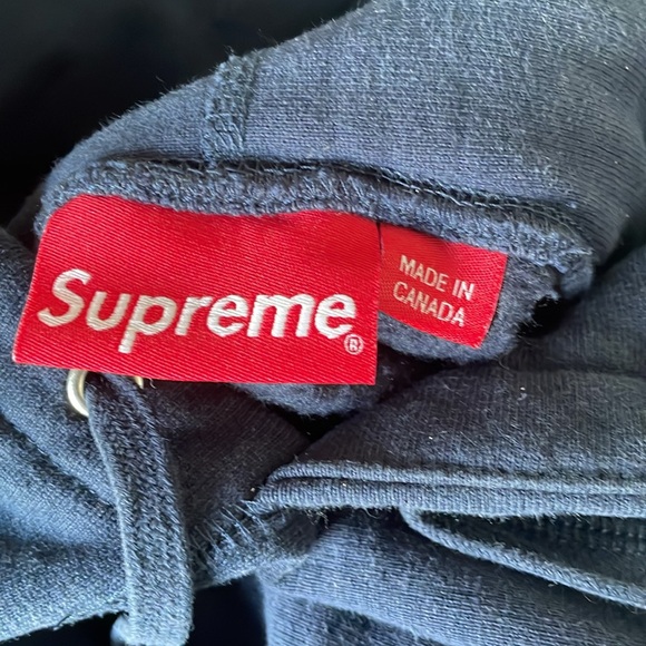 Supreme Collegiate Hooded Sweatshirt Navy - Picture 3 of 4